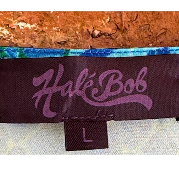 Hale Bob Geometric Print Dress | Size L | Blue Green Yellow Bold Pattern - Picture 4 of 7